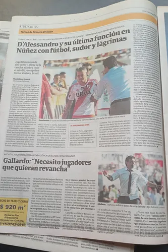 Clarín Boca 4 River 2 Tévez 1° Clonación Perro 2016 12/12 (Usado)
