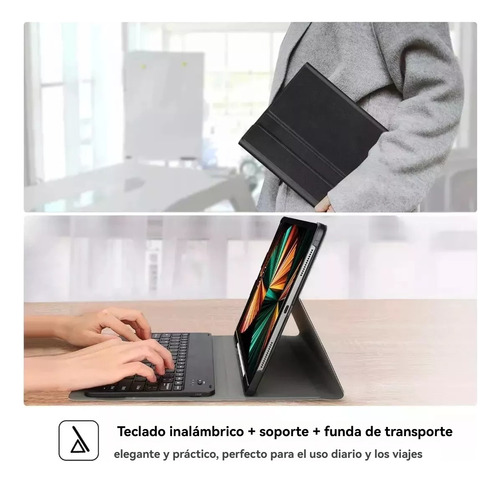Funda Teclado Ñ para Huawei Matepad 11.5 2023 Pulgadas Marca Ustiya Color Negro