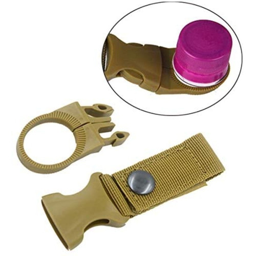 Imagen 4 de 5 de Porta Botellas Agua Cinturon Hebilla Supervivencia Camping