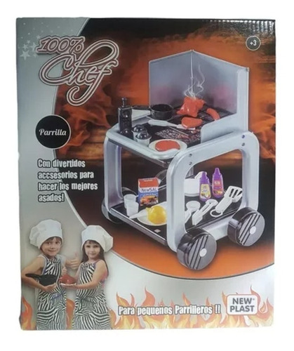 Parrilla 100% Chef Set Cocina Infantil Accesorios New Plast