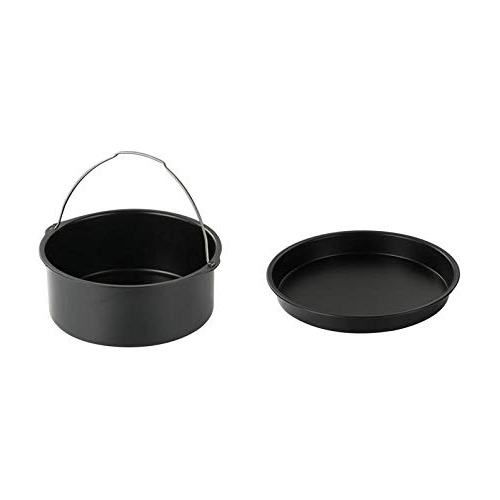 Cake Cans, Pizza Pan, 2pcs/set Steel Round Air Fryer Accesor