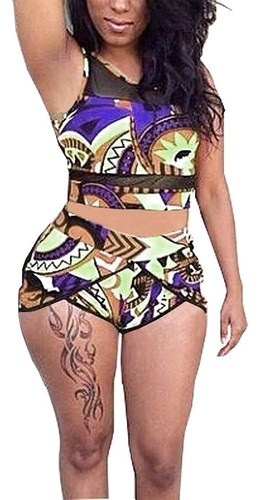 Traje De Baño De Bikini Estampado De Talla Grande Para Mujer