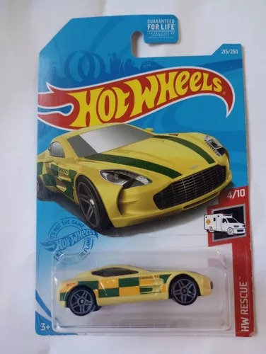 Hot Wheels Diecast Toy Car Aston Martin One-77 Amarillo 2020