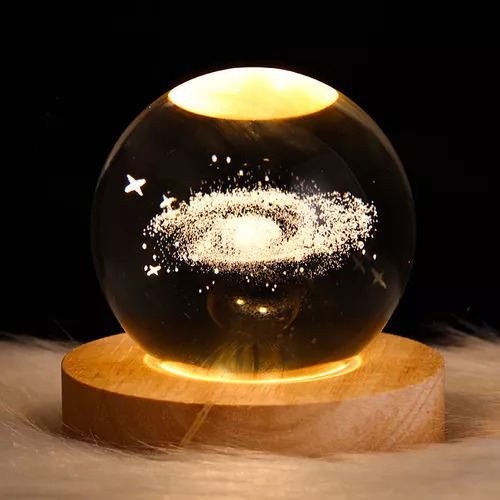 Qyq Lámpara Saturno, Luz Nocturna 3d, Esfera De Luz