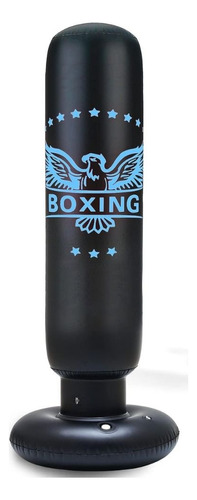 Bolsa De Boxeo Inflable Para Niños Color Negro