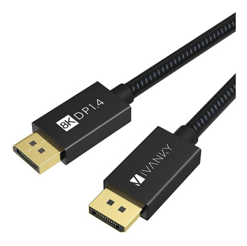 Ivanky 8k Displayport 1.4 Cable 8k@60hz 4k@144hz 1080p @240h