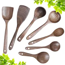 Comprar Utensilio Cocina Madera Cucharon Sopa Cuchara Nogal 7