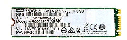 Hp 480gb 6gb Sata M.2 2280 Ri Ssd Vr000480gwepr New Pull Cck