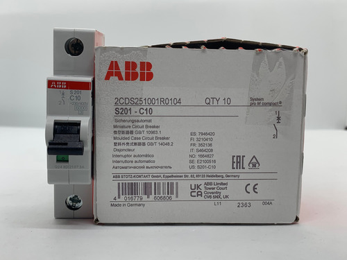Interruptor Termomágnetico, Abb, S201-c10