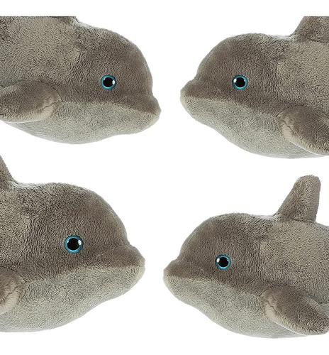 Imagen 7 de 10 de Peluche Delfin Gris Aurora Juguete Super Suave Felpa Calidad