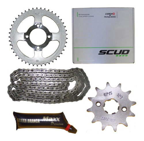 Kit Relação Transmissão Shineray Phoenix 50 Original Scud