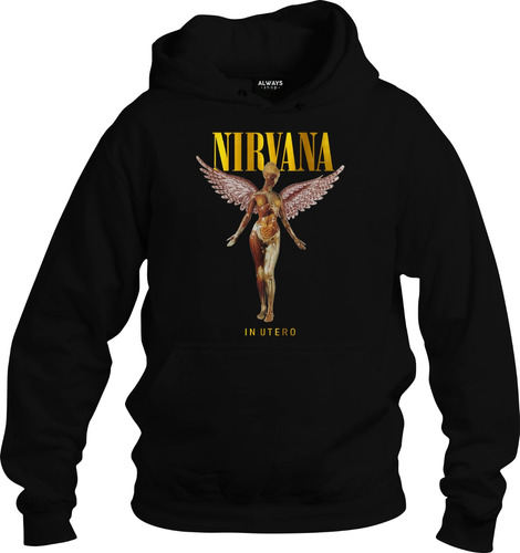 Sudadera Hoodie Nirvana In Utero M1 Dorado - Adulto Niño