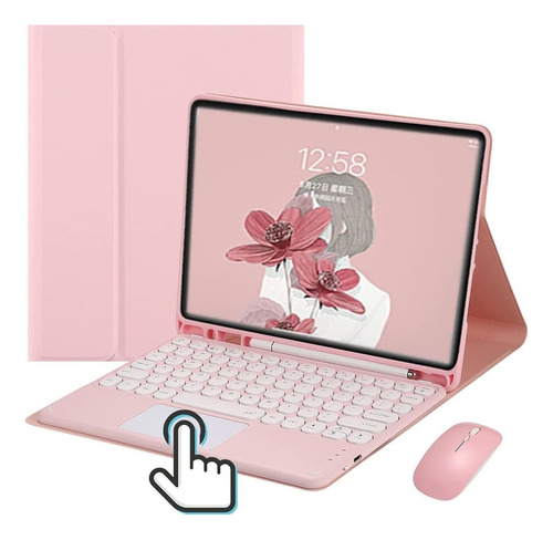 Capa Com Teclado E Mouse Para Samsung Galaxy Tab S6 Lite