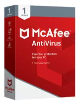 Comprar Mcafee Antivirus 1 Dispositivo 3 Años