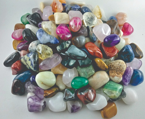 Coleção 45 Pedra Semi Preciosas Lapidada Rolada 2 A 3cm