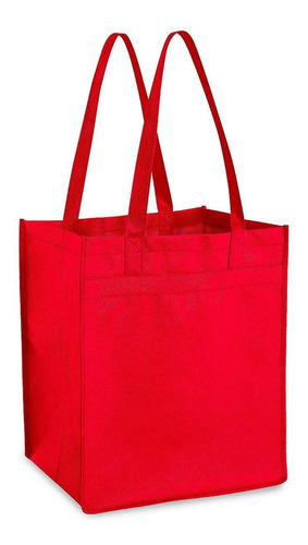 Bolsas Reutilizables Compras - 30x25x36cm, Rojas - 100/paq