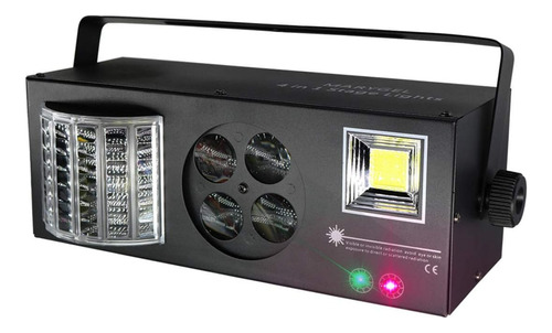 Sistema Luces 4 En 1, Flash Laser Proyector Dmx Audioritmico
