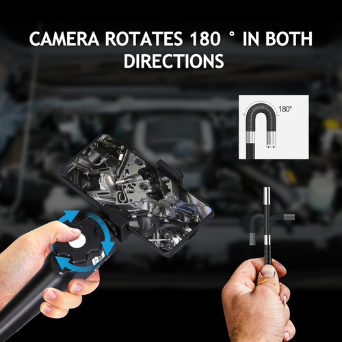 Boroscopio Articulado Bidireccional 1080p Inalambrico