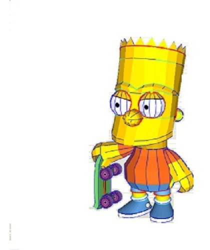 Planos Figura Bart Simpson En Patineta - Homero Lisa Marge