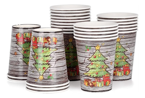 Vasos Desechables De Árbol De Navidad  De 20 Unidades 9 Oz