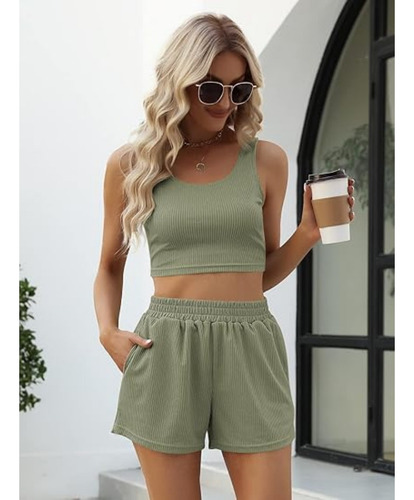 Sets De Moda Casual Sin Mangas, Ropa + Pantalones