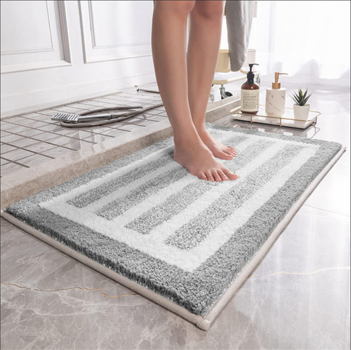 Alfombra Baño Super Suave Absorbente Lujosa Lavable