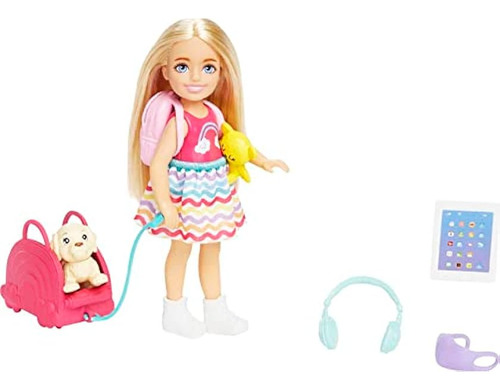 Muñeca Chelsea Viajera Con Accesorios Juguete Barbie ;o