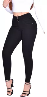 Umarah® Jeans Mujer Mezclilla Stretch Push Up Negro Nl61