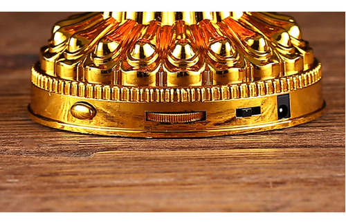 Imagen 5 de 10 de Lámpara De Loto Colorida Budista Con Pétalos Dorados