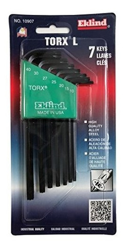 Eklind 10907 Torx Estrellas L-key - Conjunto 7pc Serie T10-t