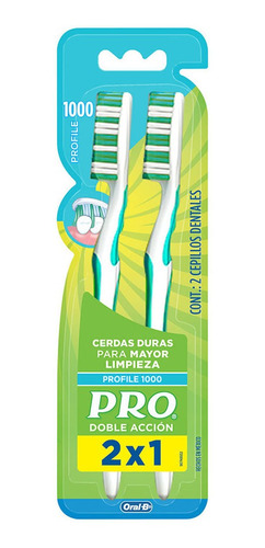 Cepillo Dental Oral-b Pro Doble Acción Profile 1000 X 2 Un