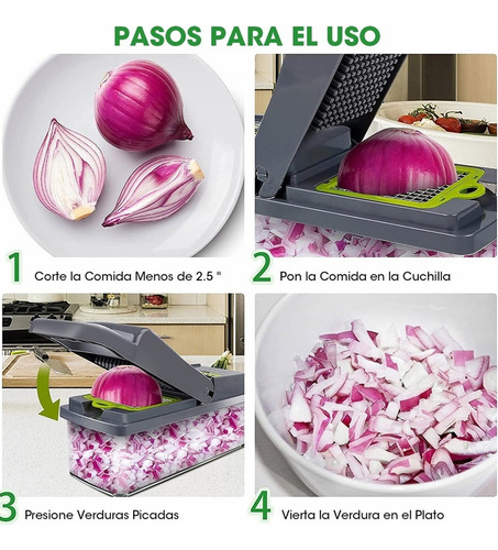 Cortadora De Frutas Y Verduras Manual Multifuncional 14 En 1
