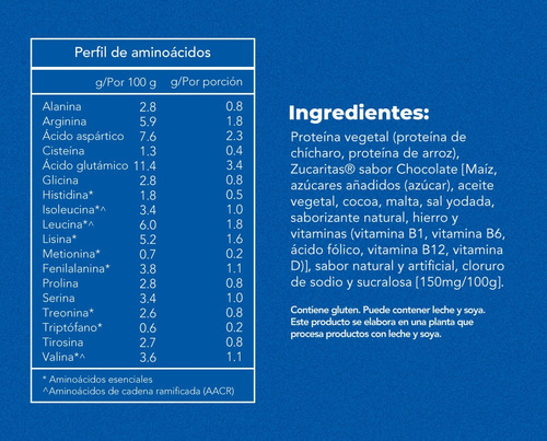Protein90 Con Zucaritas Proteína Vegetal S Supplement 1.8kg Sabor Chocolate