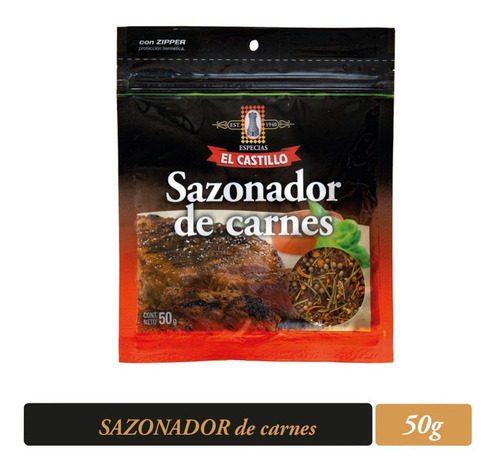 Sazonador De Carne El Castillo Zipper 50 Grs