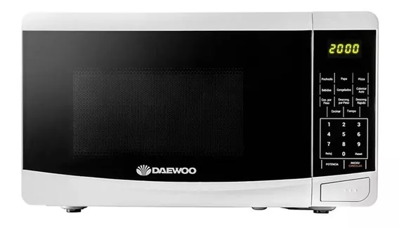 Microondas Digital Daewoo 20 Litros 700w Blanco/negro