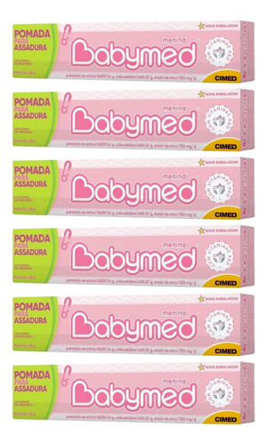 Kit Pomada Babymed - Com 6 Bisnagas De 45g Cada Rosa