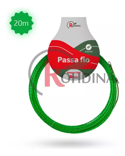 Guia Passa Fio Sonda Pvc Alma De Aço Profissional 30m Vonder