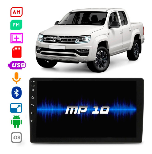 Som Vw Amarok 2017 A 2023 9 Polegadas Bluetooth Esp Usb Fm