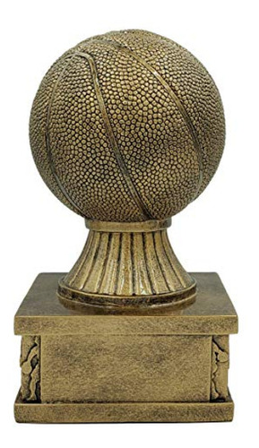 Imagen 1 de 6 de Trofeo De Pedestal De Acción De Baloncesto, Oro - Premio De