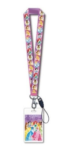 Disney Princess Lanyard Con Tarjetero