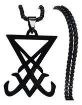 Comprar Collar Dije Baphomet Satanas Sello Sigilo Satánico Negra Gótica Cabra De Mendes Con Sello De Bafomet De La Iglesia De Satan Anticristo