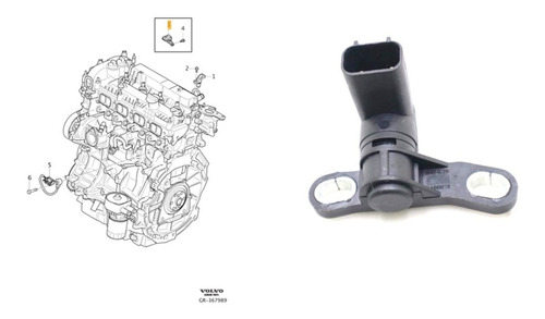 Sensor Posicion Cigueñal Volvo S60 S80 V60 Xc60 2.0t