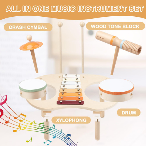 Juego De Batería Niños Instrumentos Musical Navidad