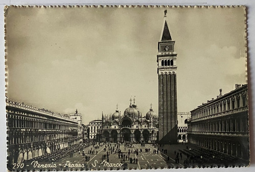Antigua Postal, Plaza De San Marco, Venecia, Italia, P0249