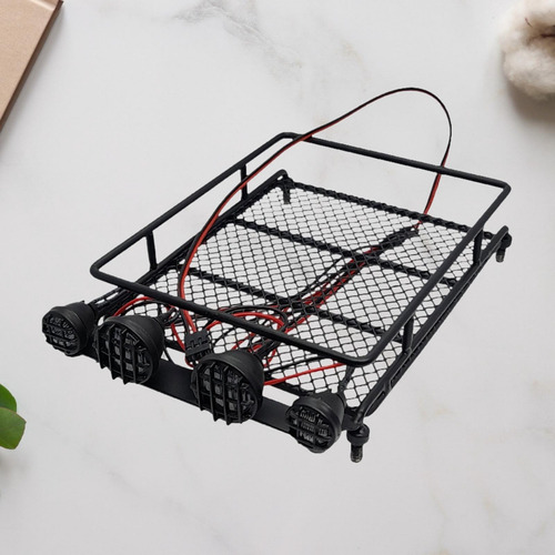 Rc Cartilla De Equipaje De Techo De Metal Con Luces,