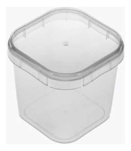 Pote Quadrado Plástico Com Lacre 220ml - 10 Unidades - Plast