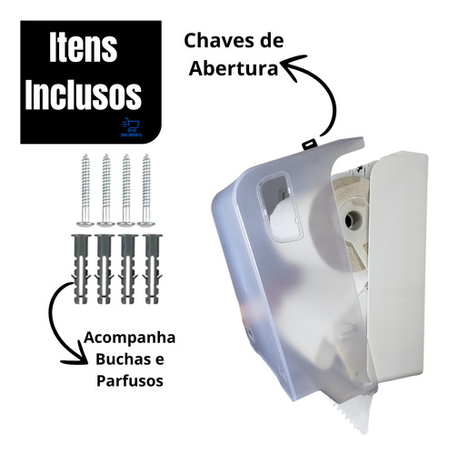 Dispenser Para Papel Toalha Bobina Auto Corte 200m Papeleira