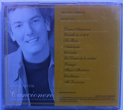 Ilan Chester. Cancionero Del Amor Venezolano. Cd Original