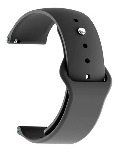 Malla Silicona Deportiva Para Smart Watch 20mm Color Negro