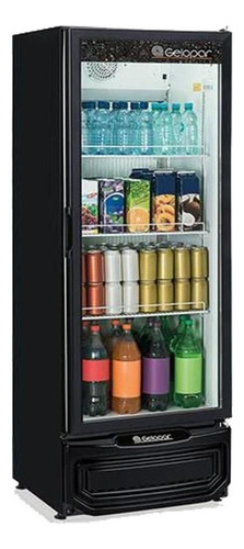 Refrigerador Vertical De Bebidas Gelopar Gptu-40 Pr 414 Lt Cor Preto 220V